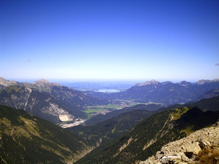 Blick vom Berggipfel Thaneller - Gstehaus Steinkarblick Berwang Rinnen Tirol